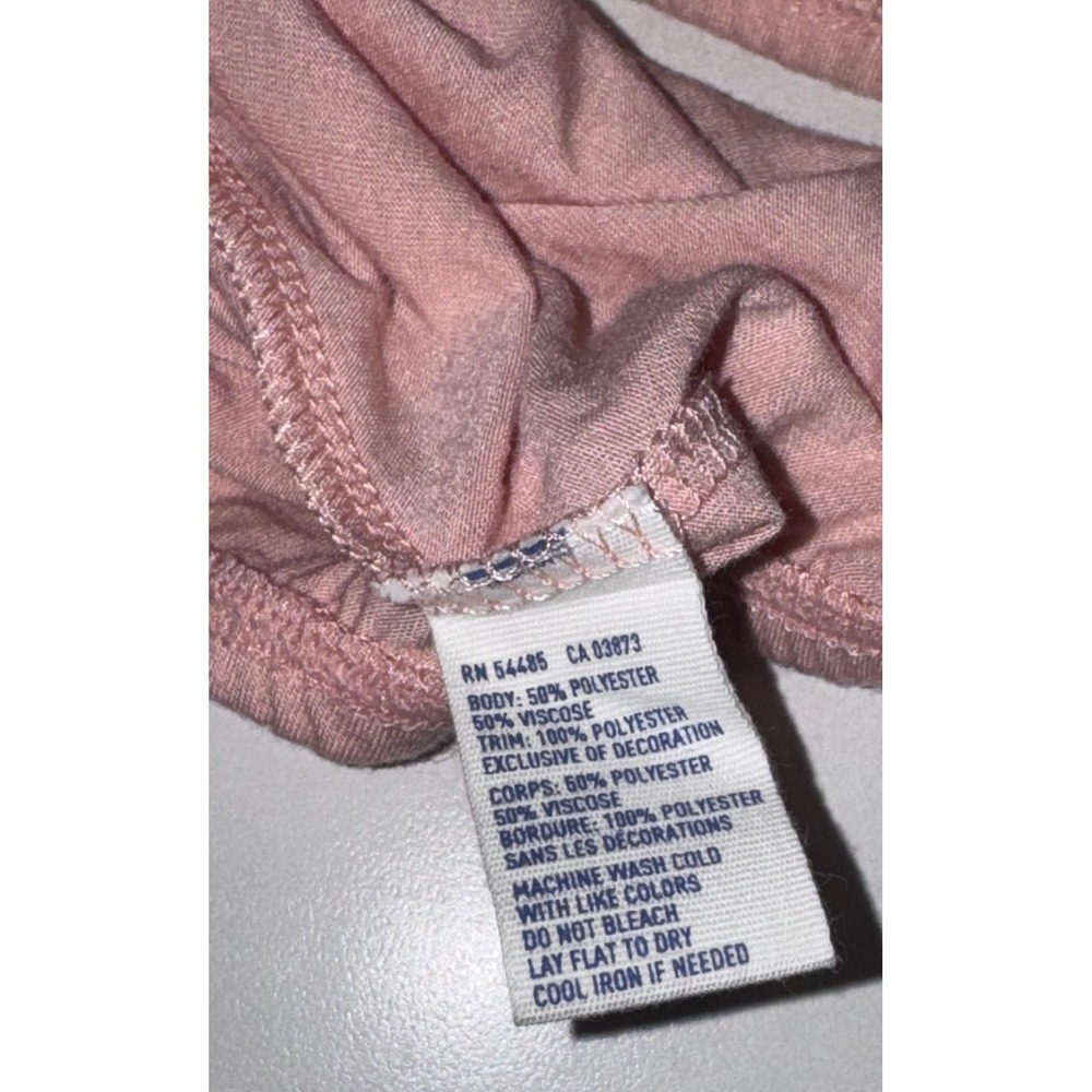 American Eagle Boho Fairycore Pink Lace Mesh Yoke Bubble Hem Tank Top XS NWT - Picture 4 of 6